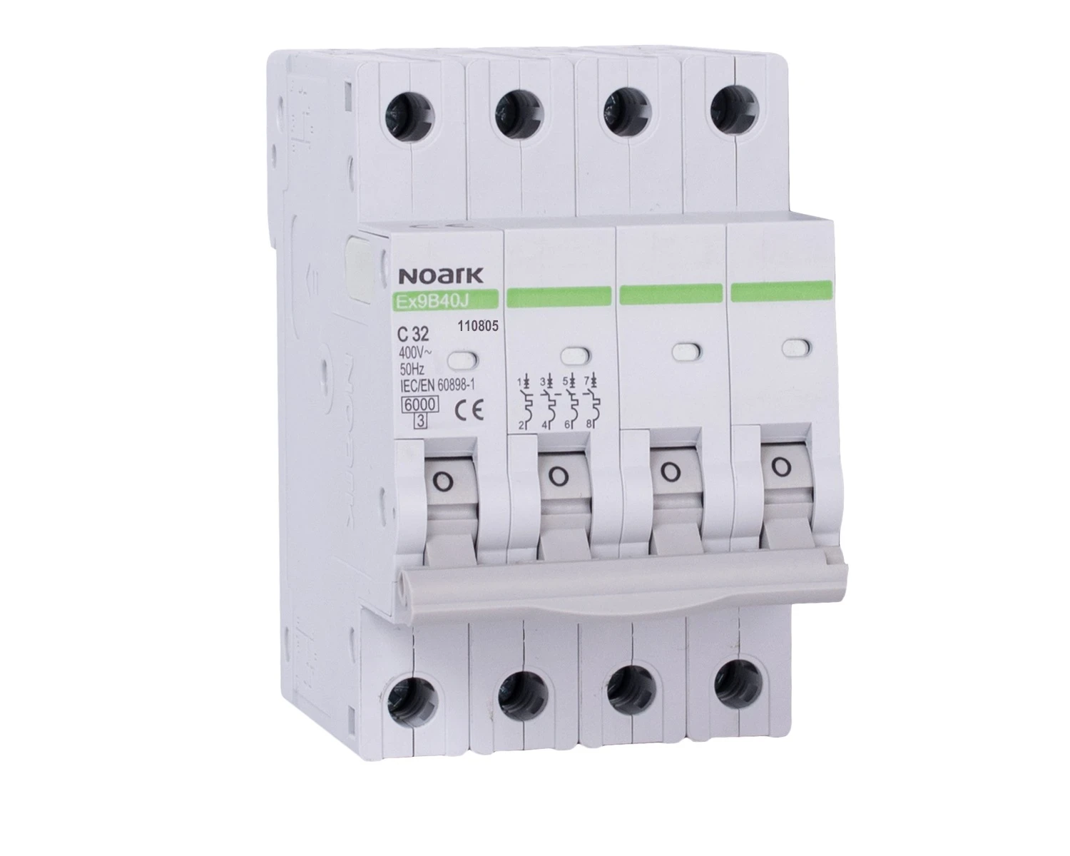 Siguranta automata 1A 4P Curba C 6kA - Noark Ex9B40J 110796