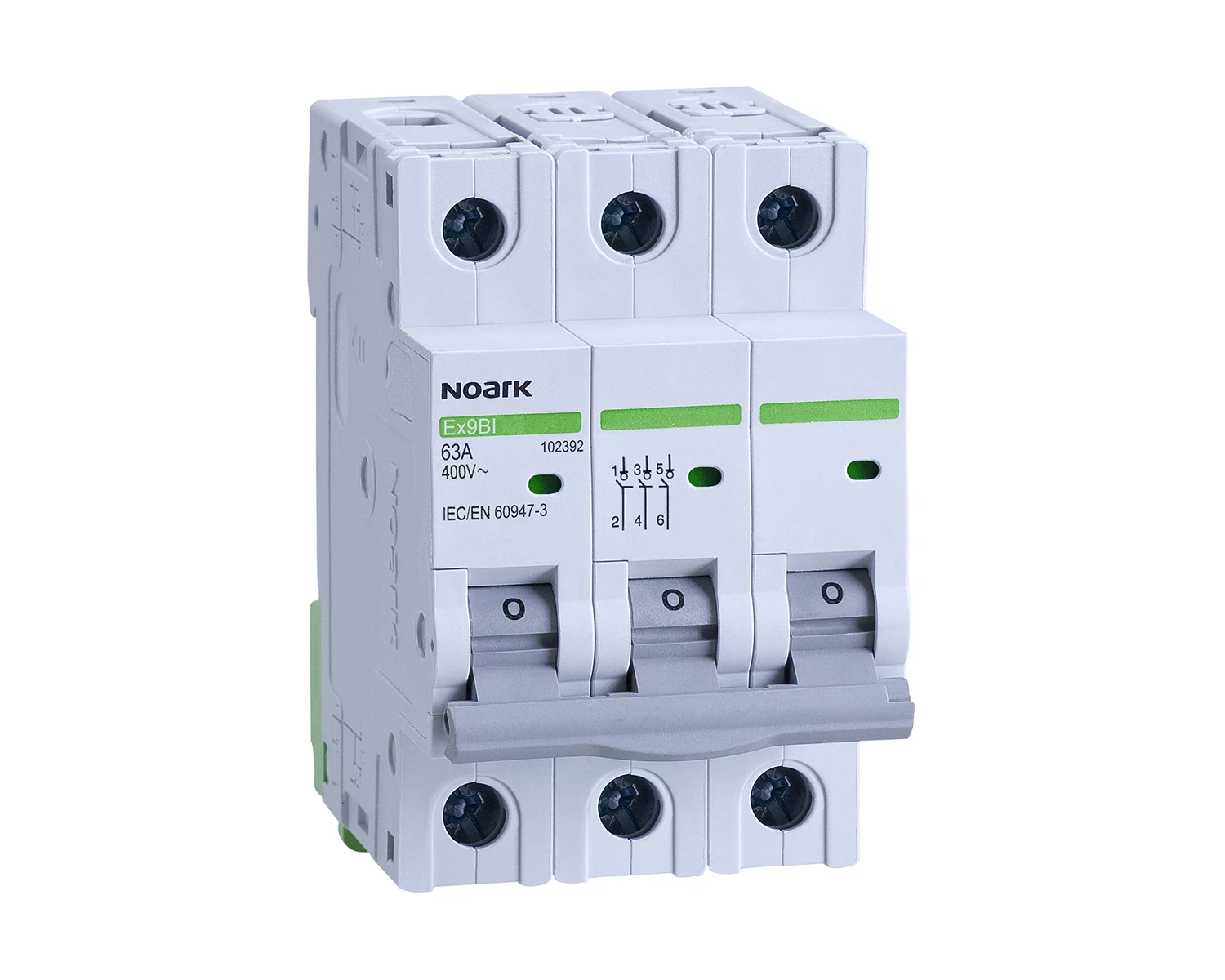Intreruptor-separator 16A 3P latime 3 module - Noark - Ex9BI - 102388