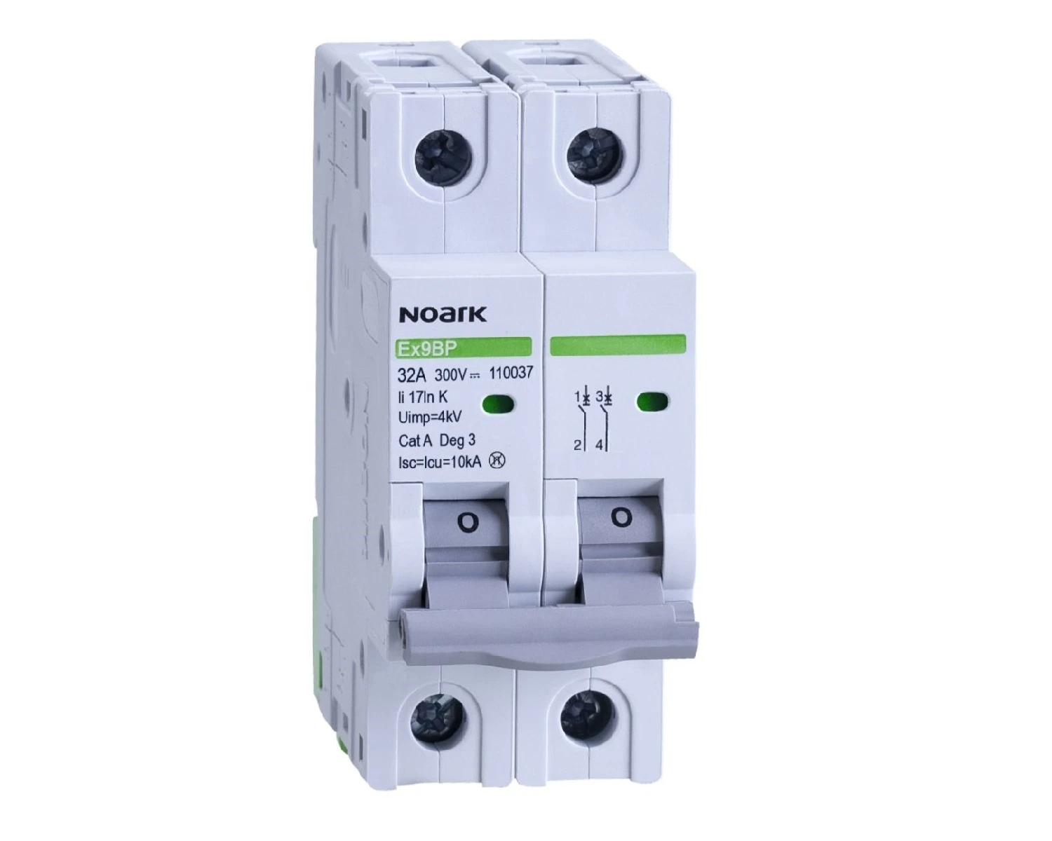 Intrerupator automat DC 3A 2P Curba K 10kA 300V - Noark Ex9BP 110030 pentru aplicatii fotovoltaice
