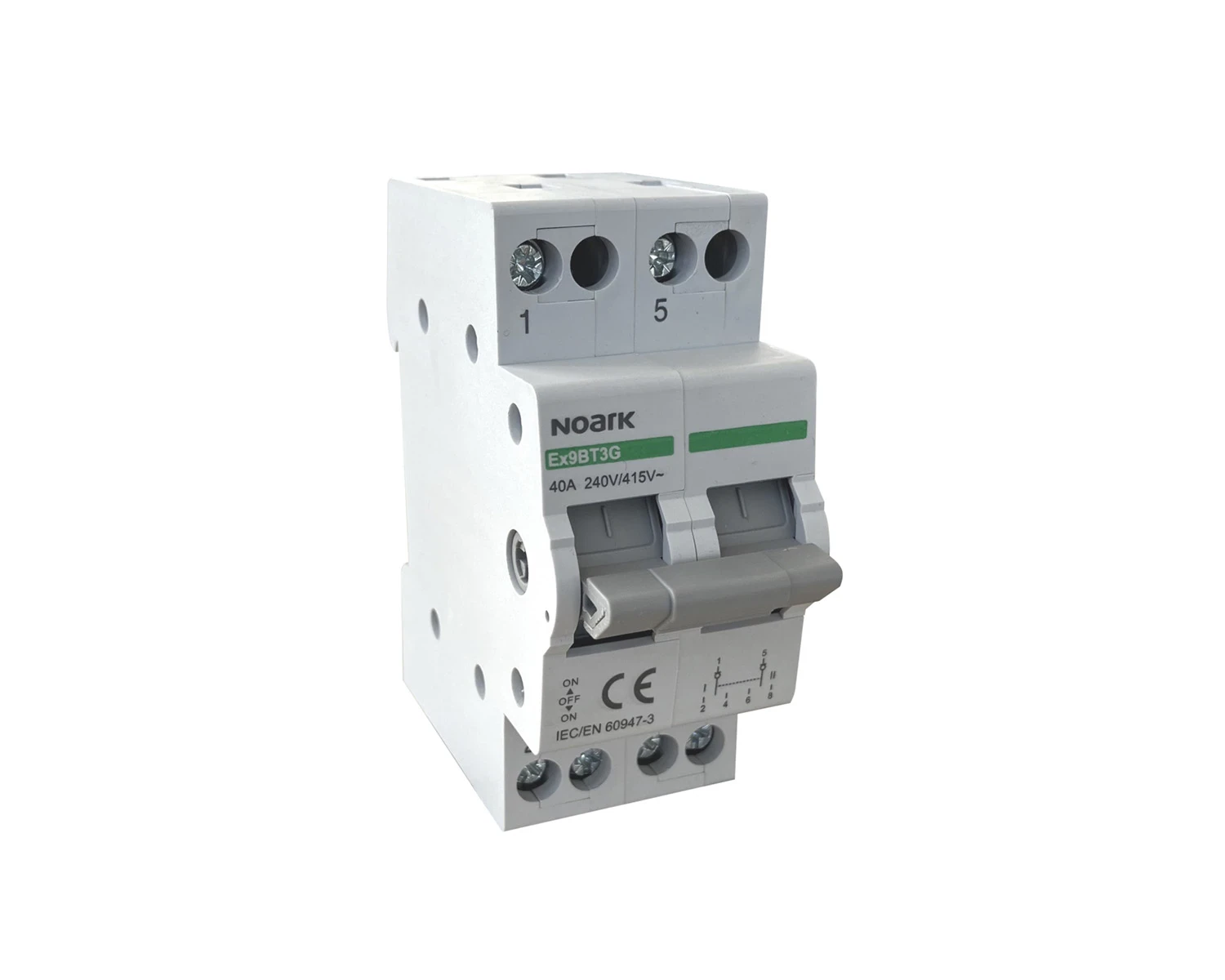 Separator de sarcina 25A 2P cu 3 pozitii de comutare (I-0-II) - Noark - Ex9BT3G - 113922