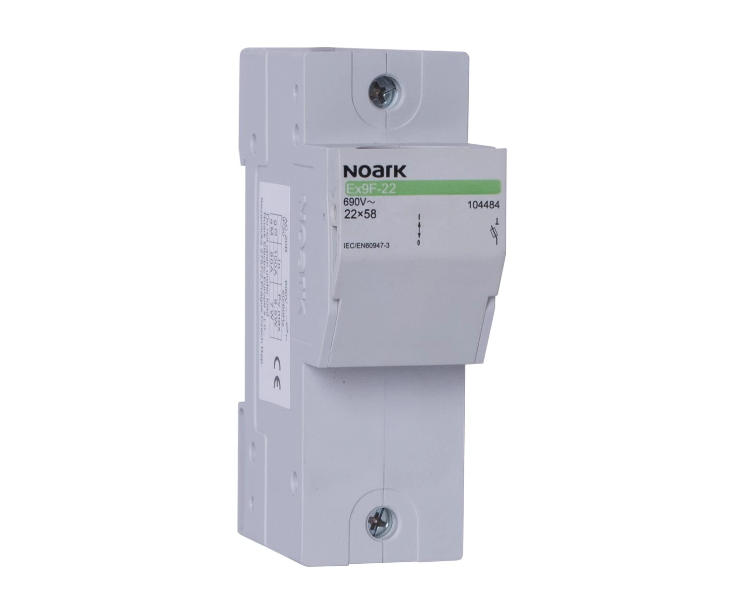 Separator de sarcina cu fuzibil 100A, 3P+N, 22x58mm, fara indicator ardere fuzibil - Noark - Ex9F-22 - 104488