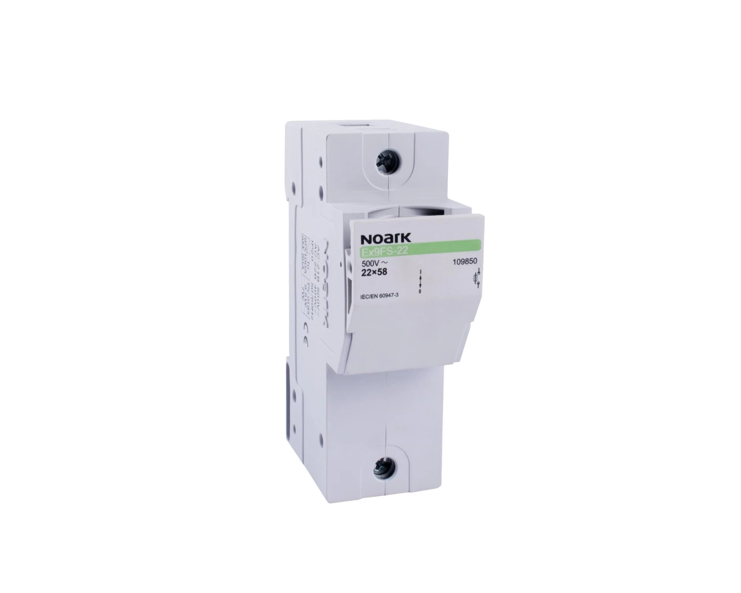 Separator de sarcina cu fuzibil 100A 3P+N 22x58mm fara indicator ardere fuzibil - Noark - Ex9FS-22 - 109854