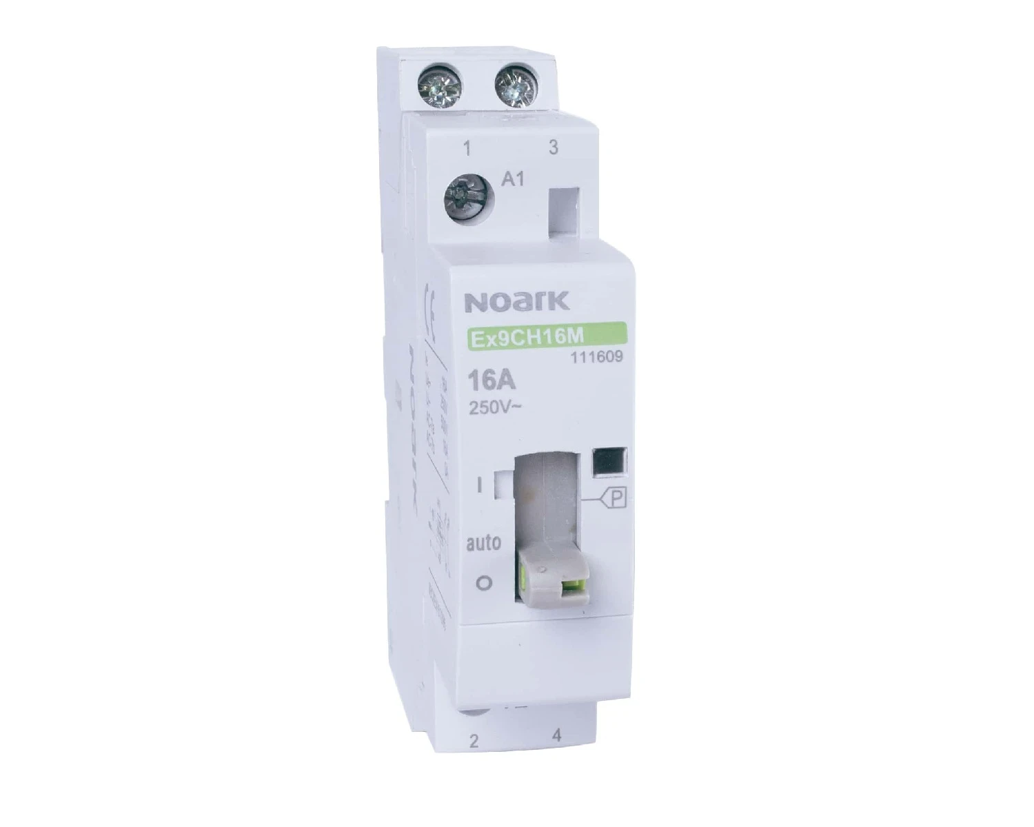 Contactor modular si cu comutare manuala 16A bobina 220V - 240V AC 2 NC - Noark Ex9CH16M 111610