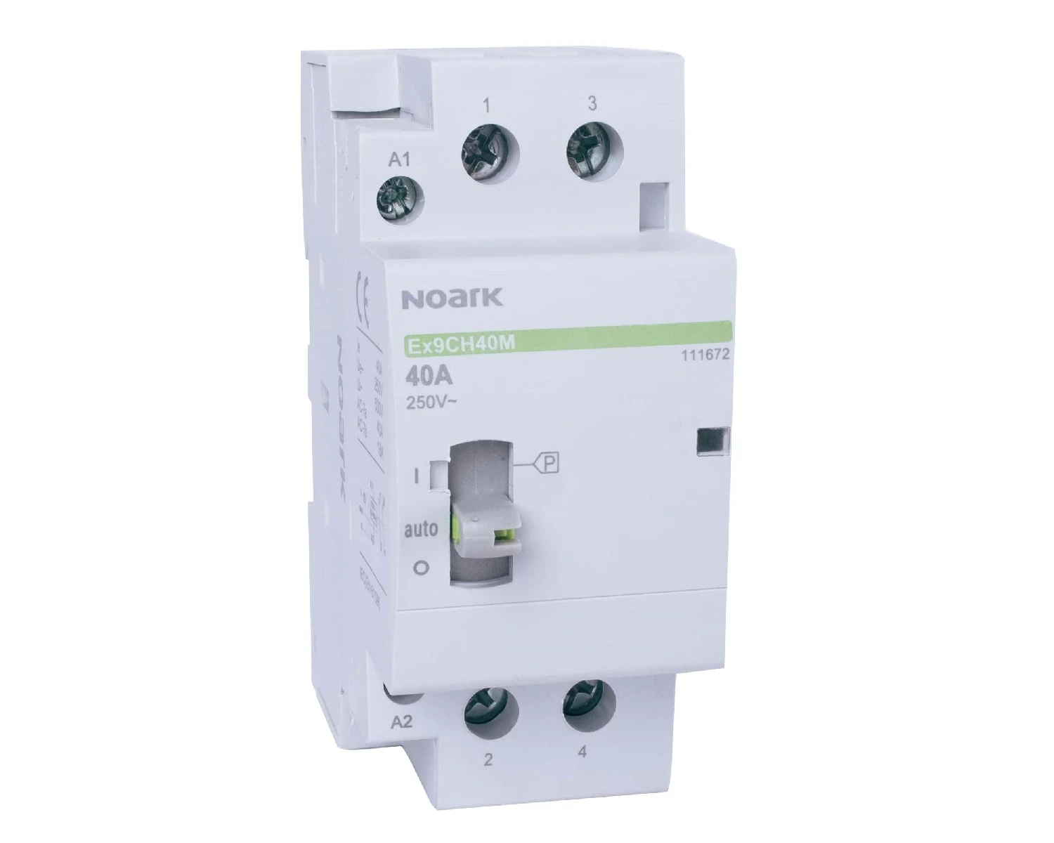 Contactor modular si cu comutare manuala 32A bobina 24V AC 2 NO - Noark Ex9CH32M 111700