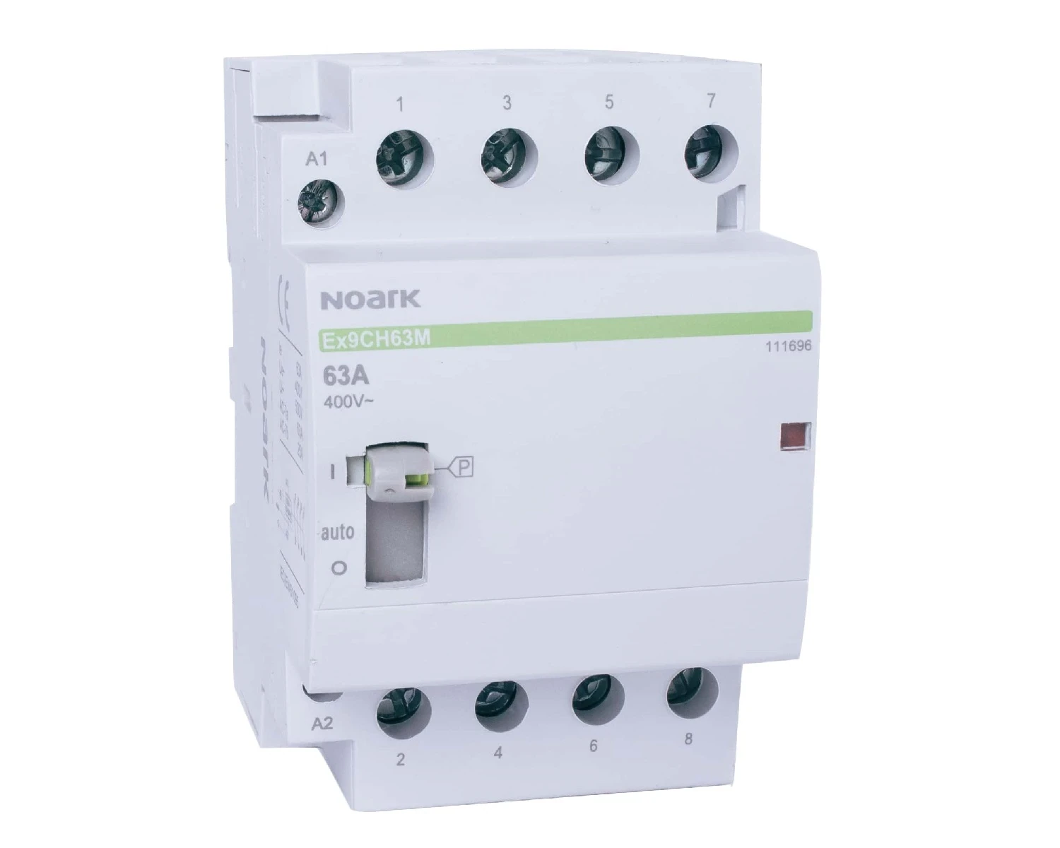 Contactor modular si cu comutare manuala 40A bobina 220V - 240V AC 3 NO + 1 NC - Noark Ex9CH40M 111678