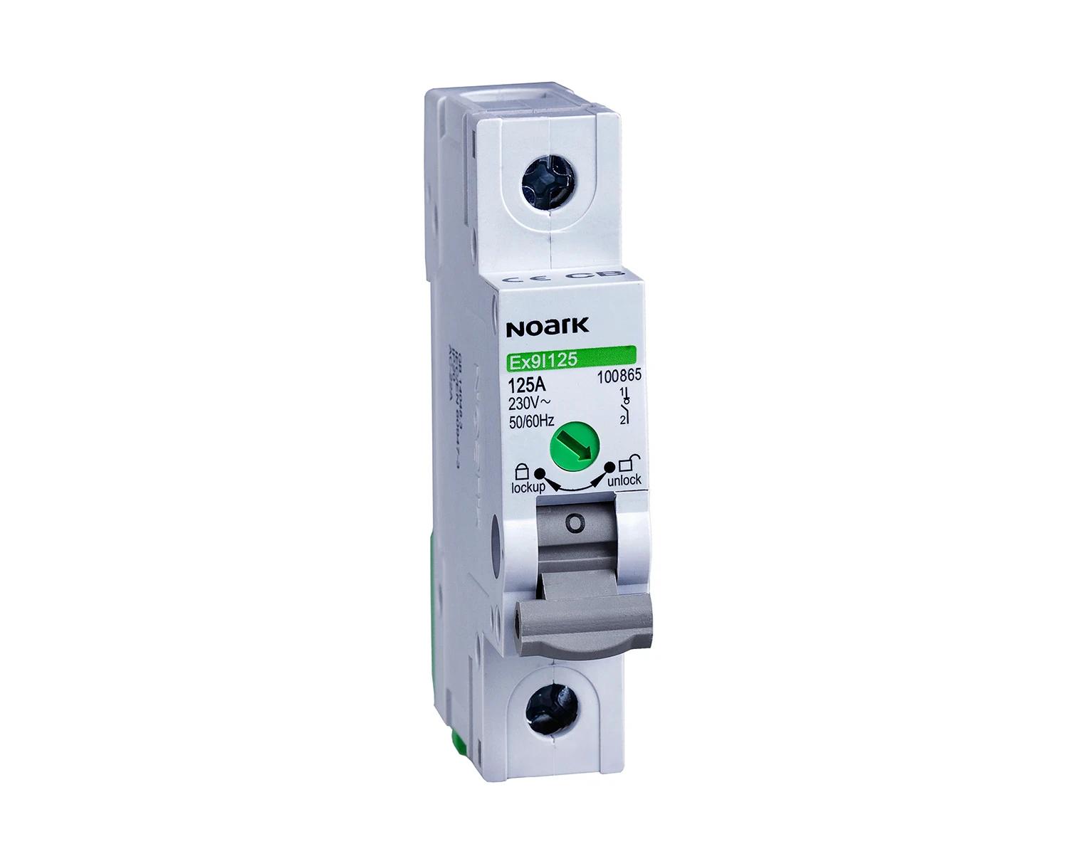 Intreruptor-separator 16A 1P latime 1 modul - Noark - Ex9I125  - 102304