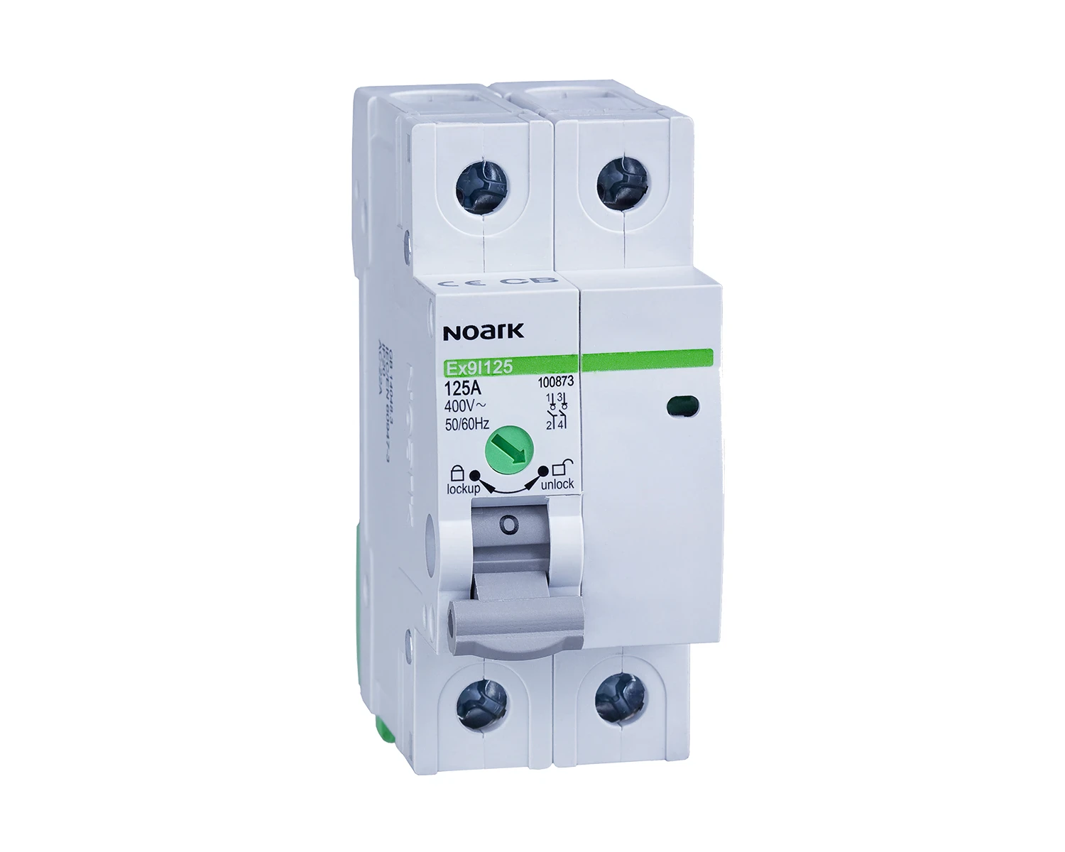 Intreruptor-separator 25A 2P latime 2 module - Noark - Ex9I125  - 100873