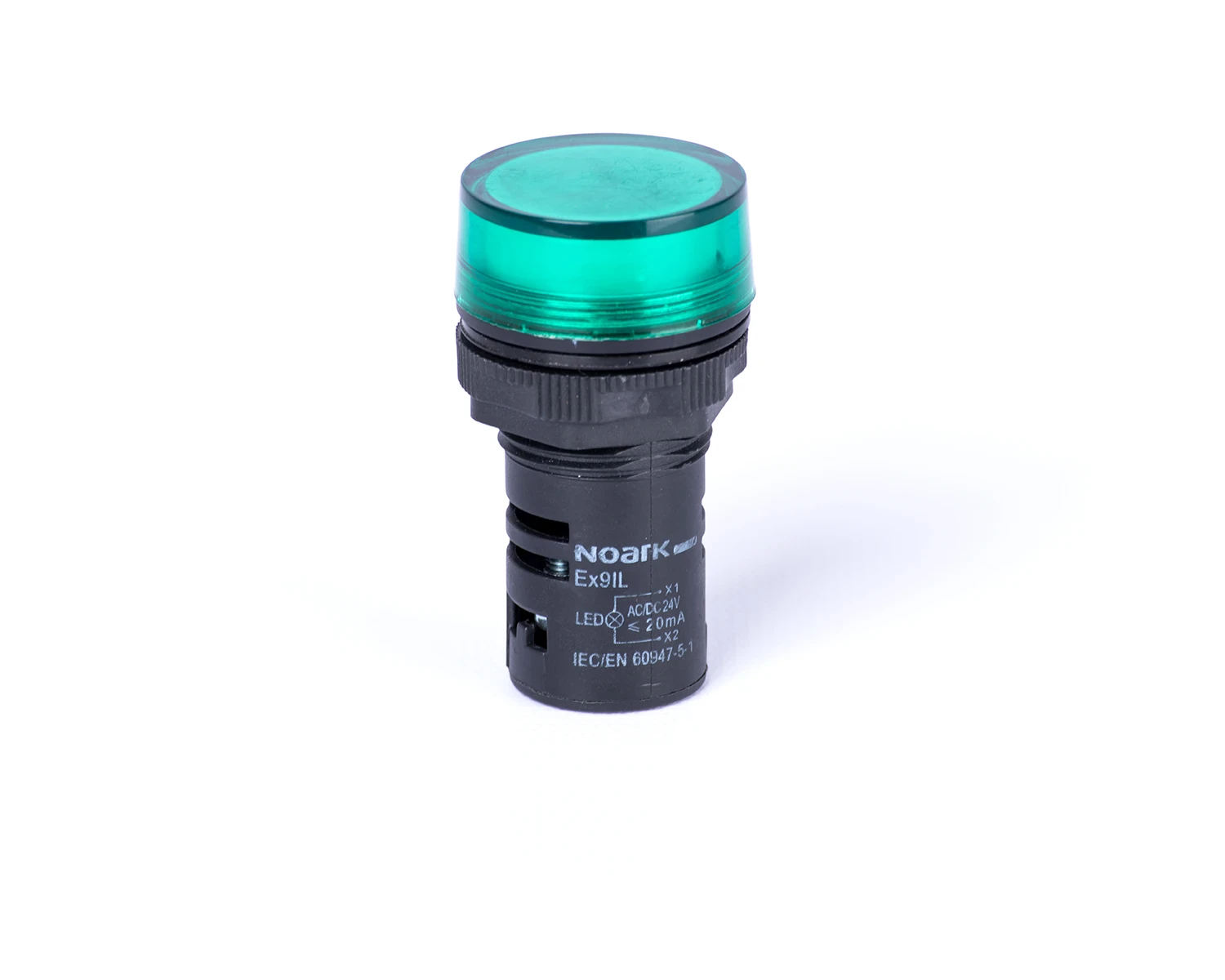 Lampa semnalizare cu montaj pe uşa capişon plat rezistiv verde 36V AC/DC Ex9IL 1R g 36V AC/DC - Noark - 105429