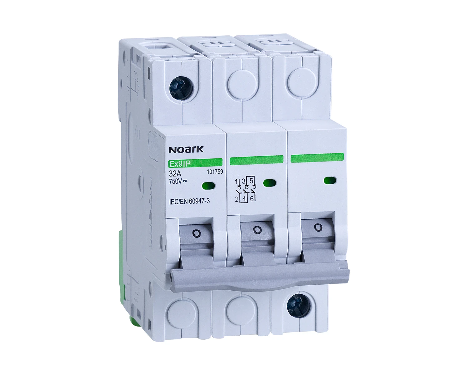 Intreruptor-separator DC 50A 3P latime 3 module - Noark - Ex9IP - 101760