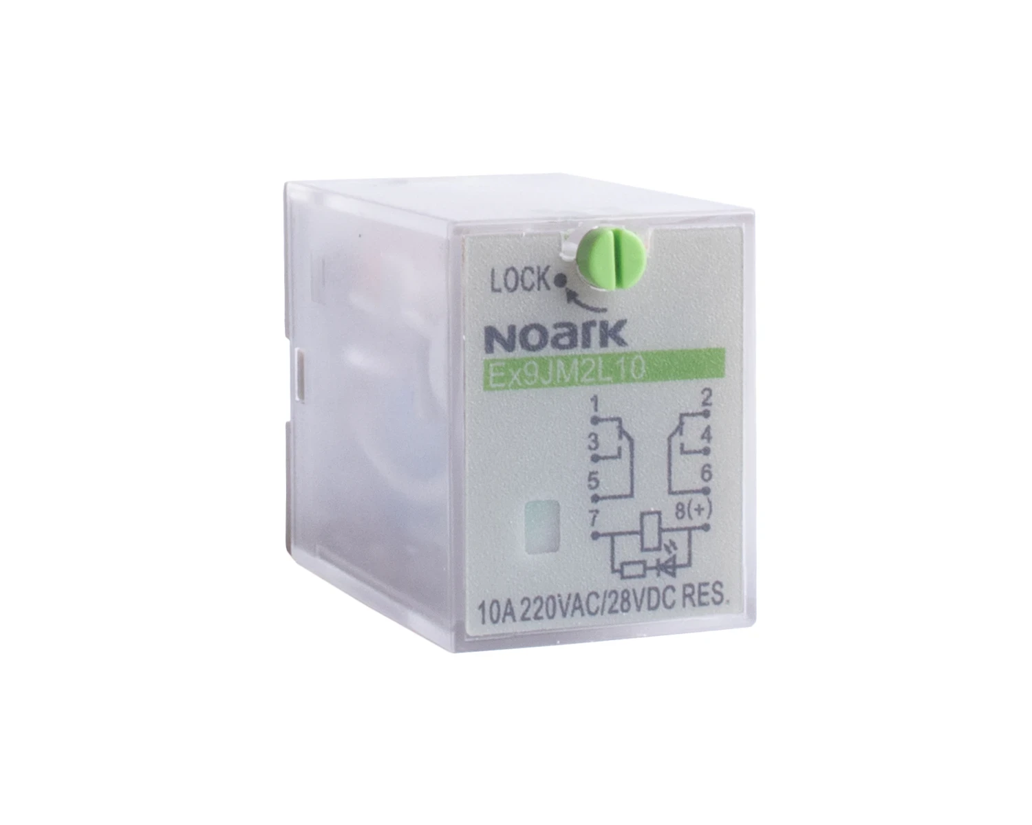 Mini Releu Plug-in 10 A, bobina 220 V DC, 2 contacte - Noark - Ex9JM2L10 220VDC - 110296