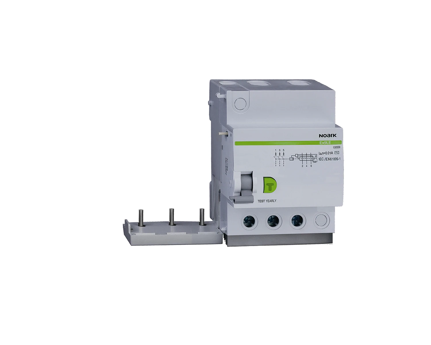 Bloc diferential RCD 63A 3P 30mA 10kA tip AC - Noark Ex9LE 100574