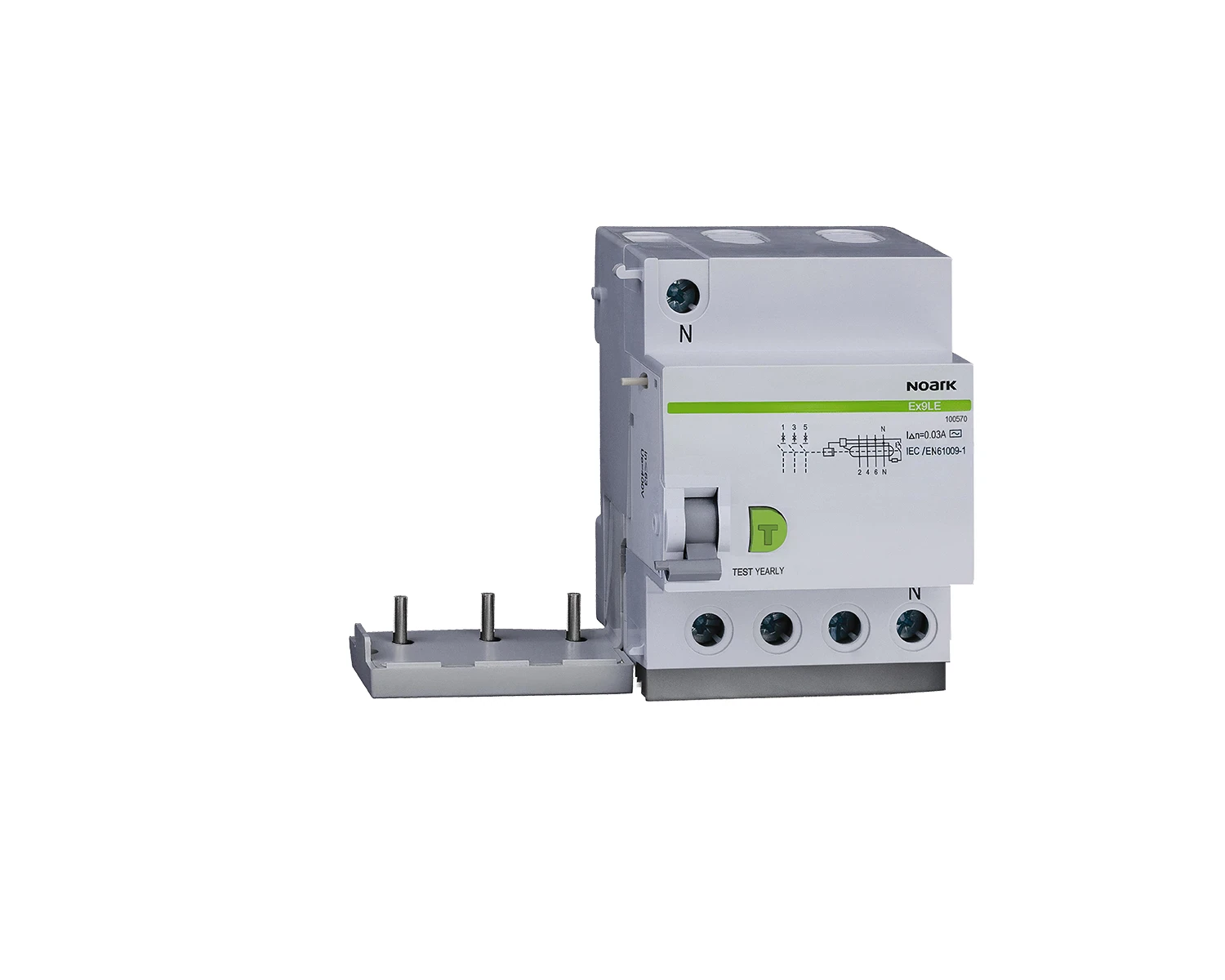 Bloc diferential RCD 40A 3P+N 30mA 10kA tip AC - Noark Ex9LE 100570