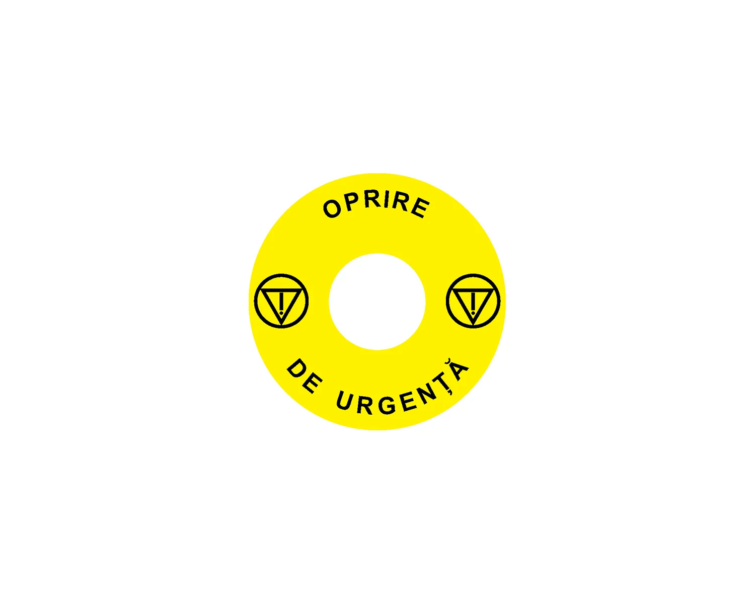 Eticheta pentru oprire de urgenţa pentru ex9p1 h, rotunda 60 mm, autoadeziva, galben, ro ex9p1 h s6ro - noark - 106795