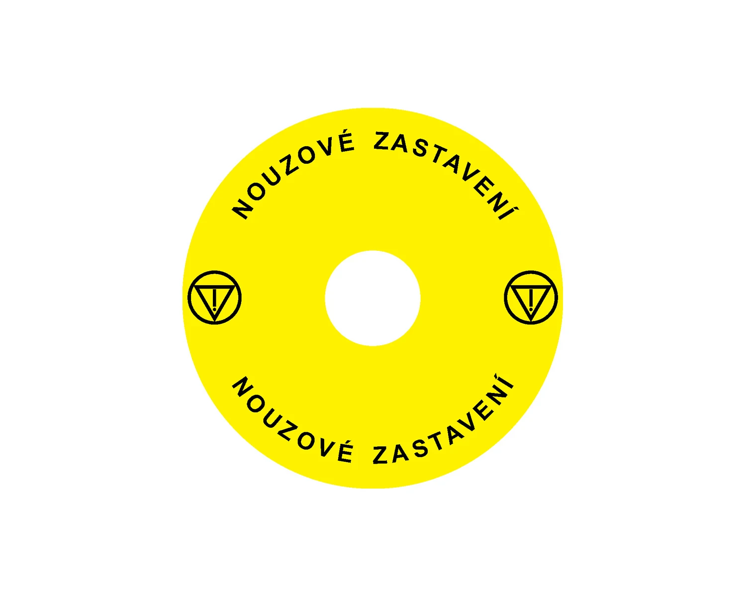 Eticheta pentru oprire de urgenţa pentru ex9p1 h, rotunda 90 mm, autoadeziva, galben, cz ex9p1 h s9cz - noark - 106808