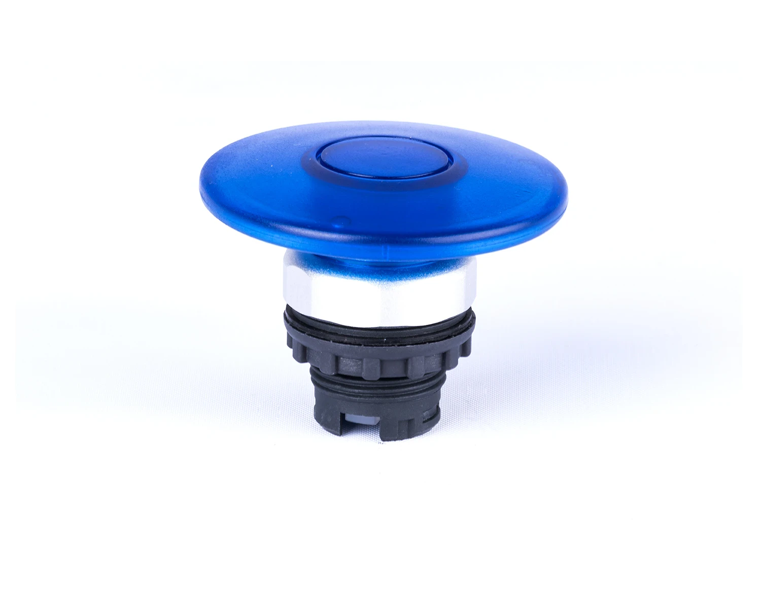Buton ciuperca 60 mm cu revenire cu indicator luminos albastru Ex9P1 M6I b - Noark - 105655