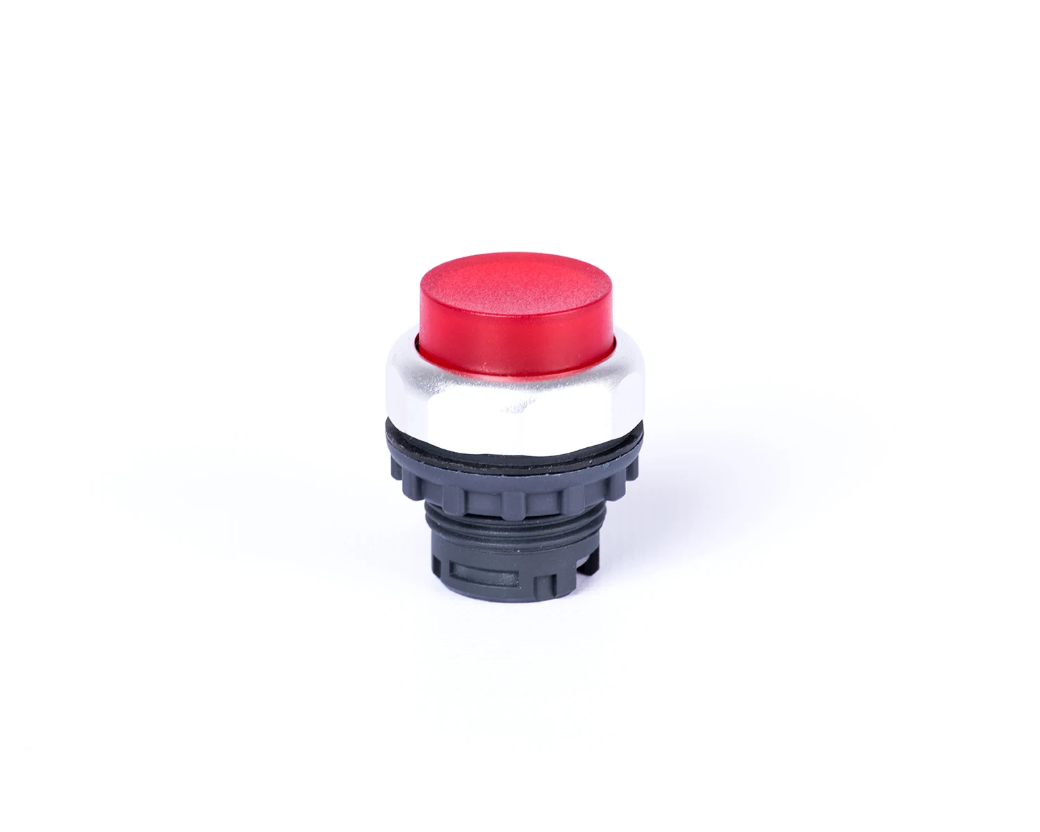 Buton inalt, cu revenire, fara inscripţionare, cu indicator luminos, roşu ex9p1 ri r - noark - 105631
