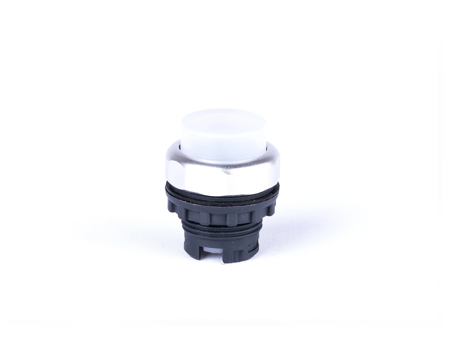 Buton inalt, cu revenire, fara inscripţionare, cu indicator luminos, alb ex9p1 ri w - noark - 105629