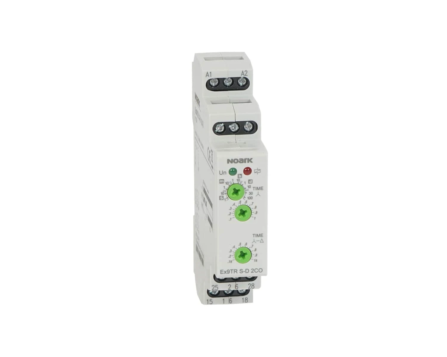 Releu de timp stea-triunghi contacte 16A 2CO 12-240V AC/DC Ex9TR S-D 2CO - Noark - 111730