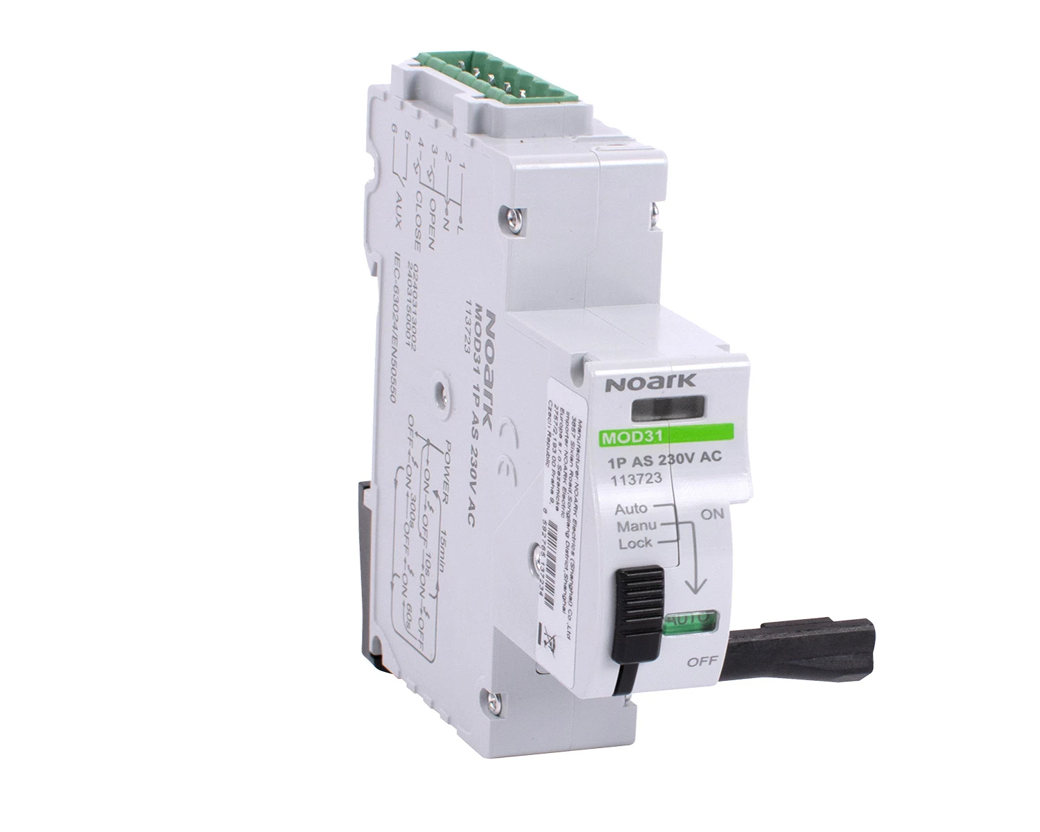 Motor actionare de la distanta pentru Ex9BH Ex9BN Ex9BS  pentru 1 pol cu reanclansare automata tensiune de comanda 110-230V AC MOD31 1P A 230V AC -Noark - 113721