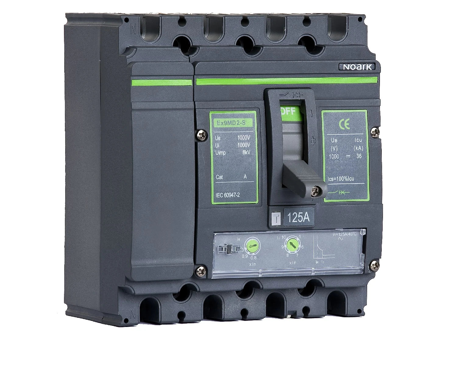 Intrerupator USOL 400A DC 4P 100kA cadru M4  - Noark Ex9MD4H TM 112748