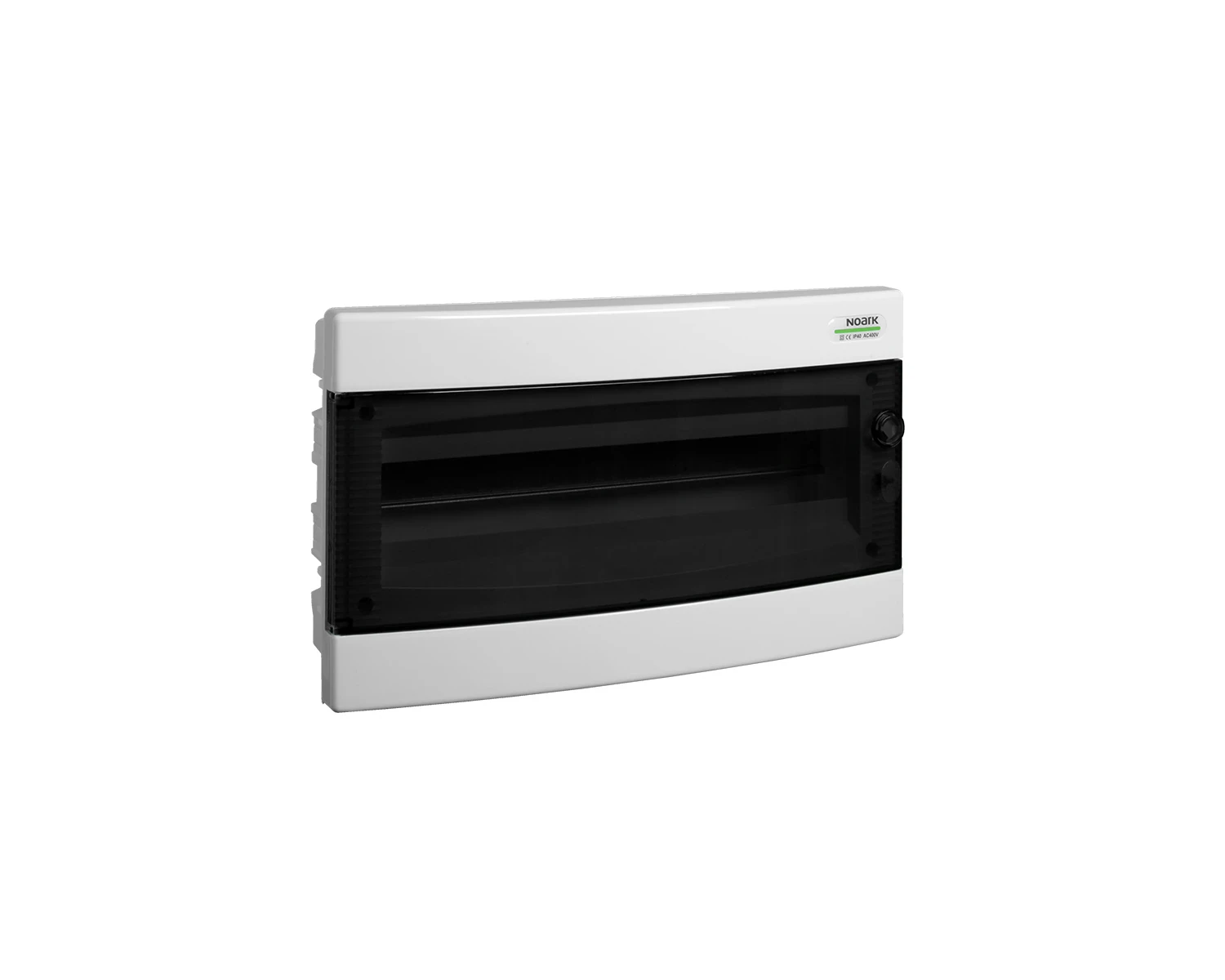 Tablou sigurante din plastic, potrivit pentru pereţi cu imperfecţiuni, montaj incastrat, usa transparenta, IP40, 1 rand, (18 module) - PNF-HW 18T - Noark, 106167