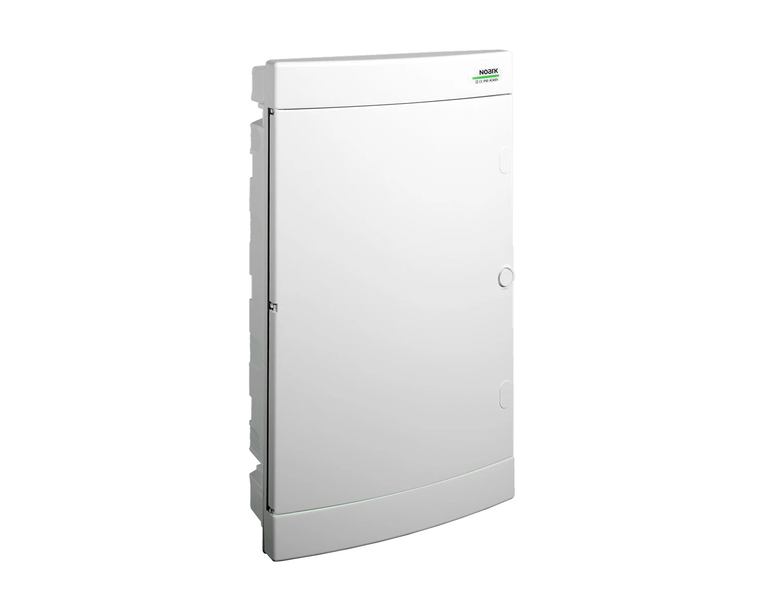 Tablou de distributie din plastic, pentru dispozitive multimedia, montare incastrata, IP40, usa alba, 24 module (2x12module) - PNF-MM 24W - Noark, 113423