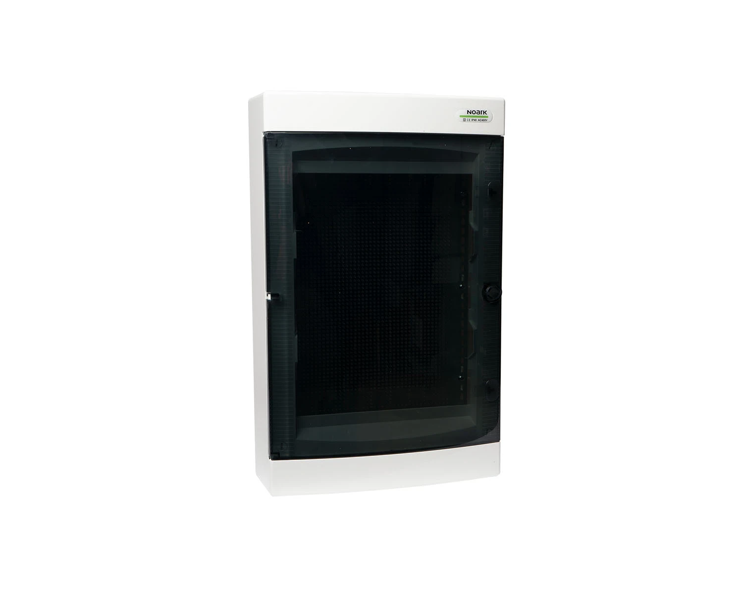 Tablou de distributie din plastic, pentru dispozitive multimedia, montare aparenta, ip40, usa transparenta, 24 module (2x12module) - pns-mm 24t - 