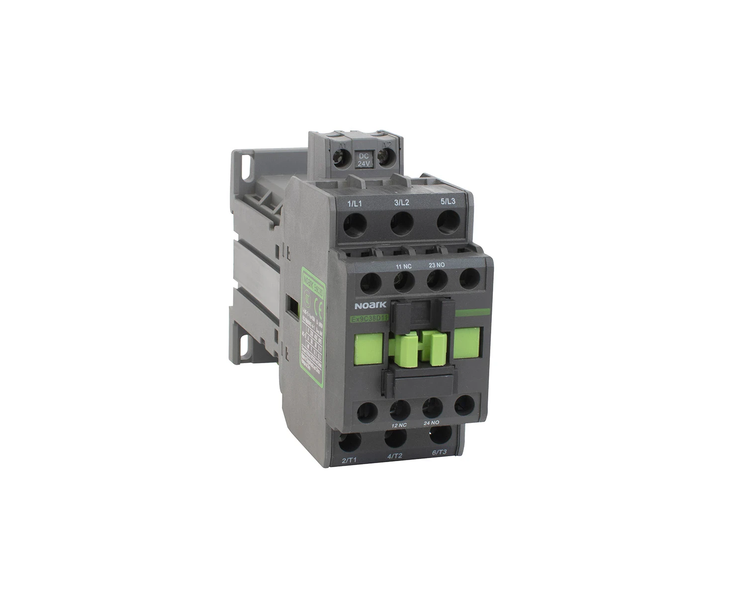 Contactor 3P (3ND) 25A AC-3 tensiune bobina 110V DC aux 2 NC + 2 NO - Noark Ex9C25D 116485