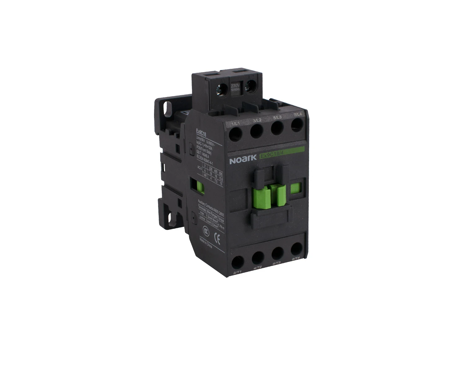 Contactor 4P (4ND) 18A AC-3 tensiune bobina 110V AC - Noark Ex9C18 116643