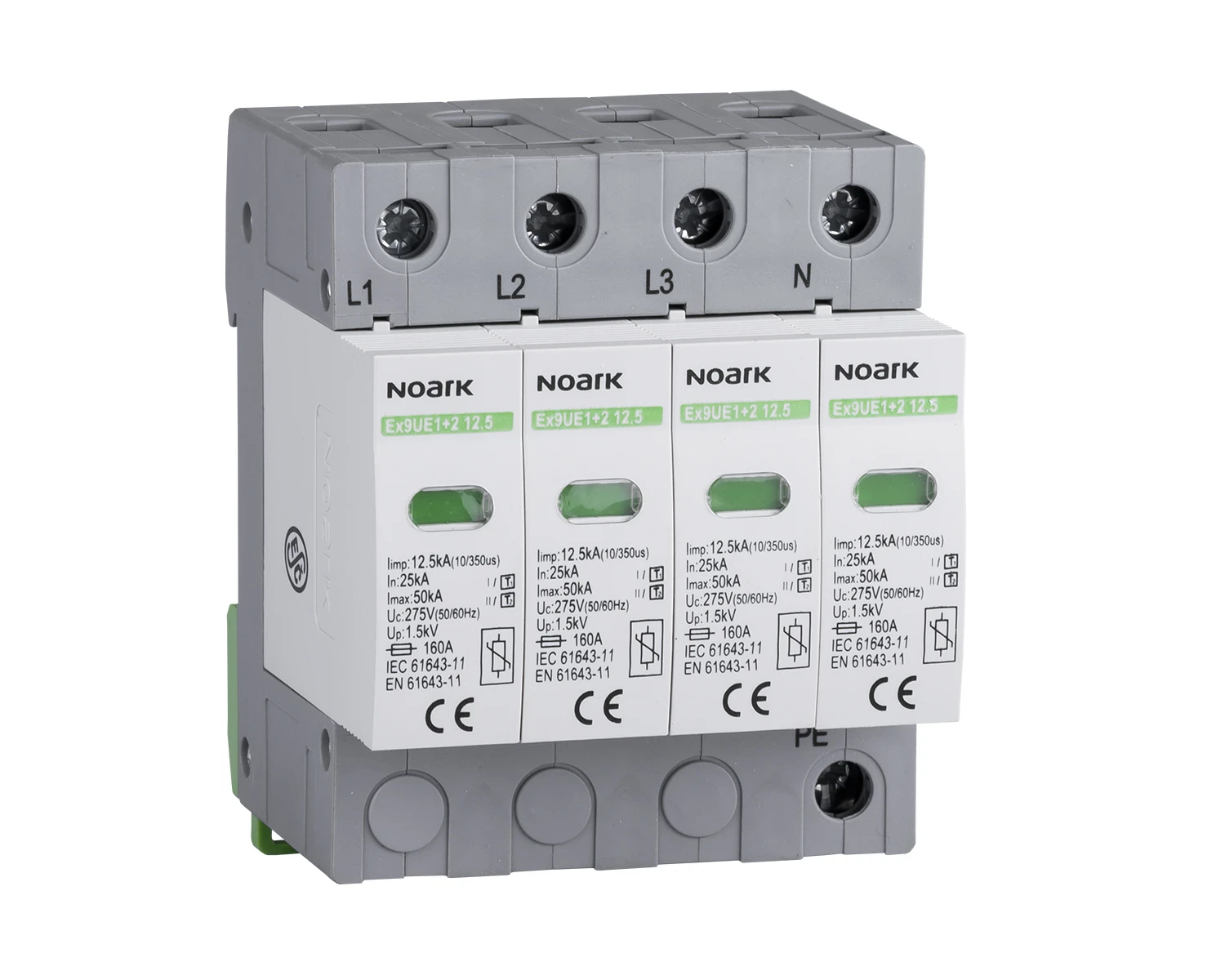Surge Protective Device Ex9UE1+2 12.5R 4P 275 • Noark